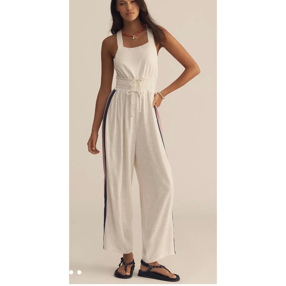 Anthropologie Daily Practice NWT Relaxed Colorblock Wide Leg Jumpsuit-XXS‎